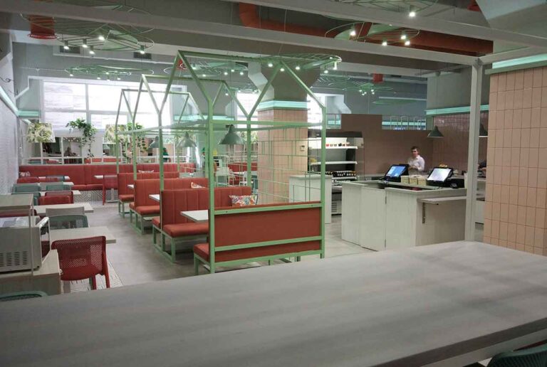 Pavilions for stores in shopping malls 6