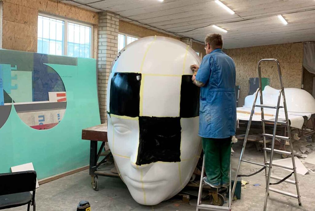 Store decor elements for the decoration of commercial premises