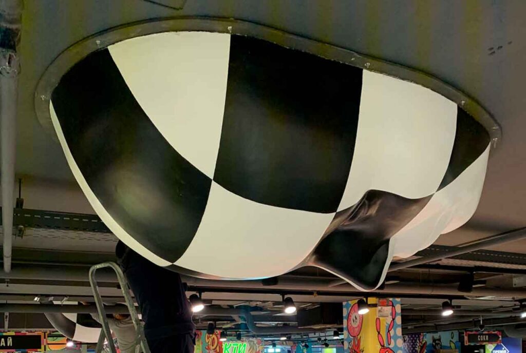 Store decor elements for the shop interior