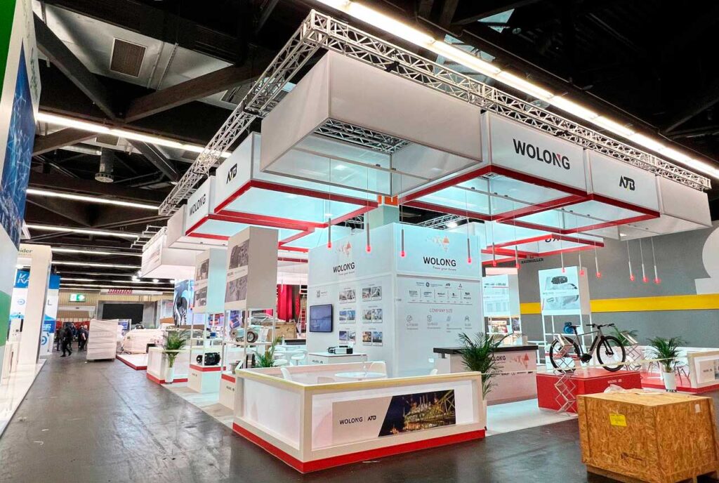 large exhibition booth at the SPS exhibition