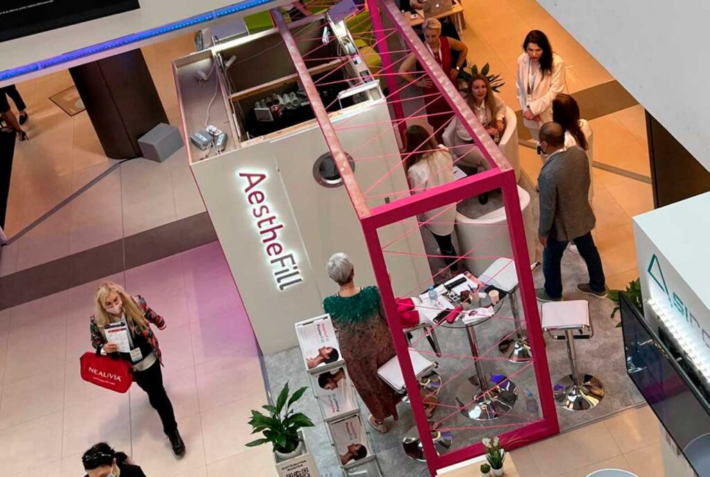 booth for a beauty company