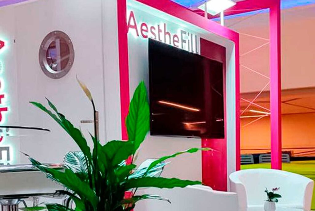 Wall for a cosmetology company