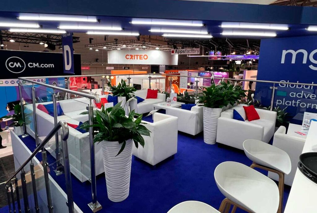 Two-story exhibition booth for DMEXCO