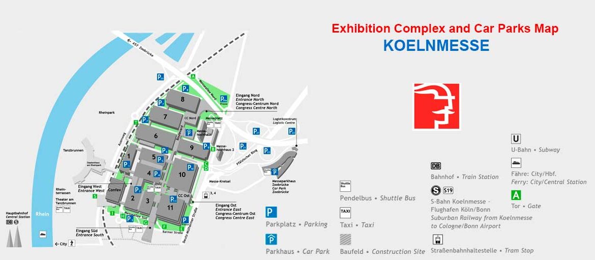 Exhibition center in Cologne Koelnmesse floor plan