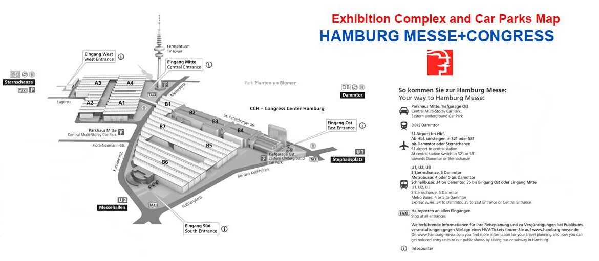 Plano del recinto ferial de Hamburgo