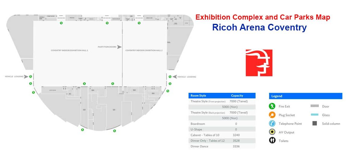 Ricoh Arena Coventry Map
