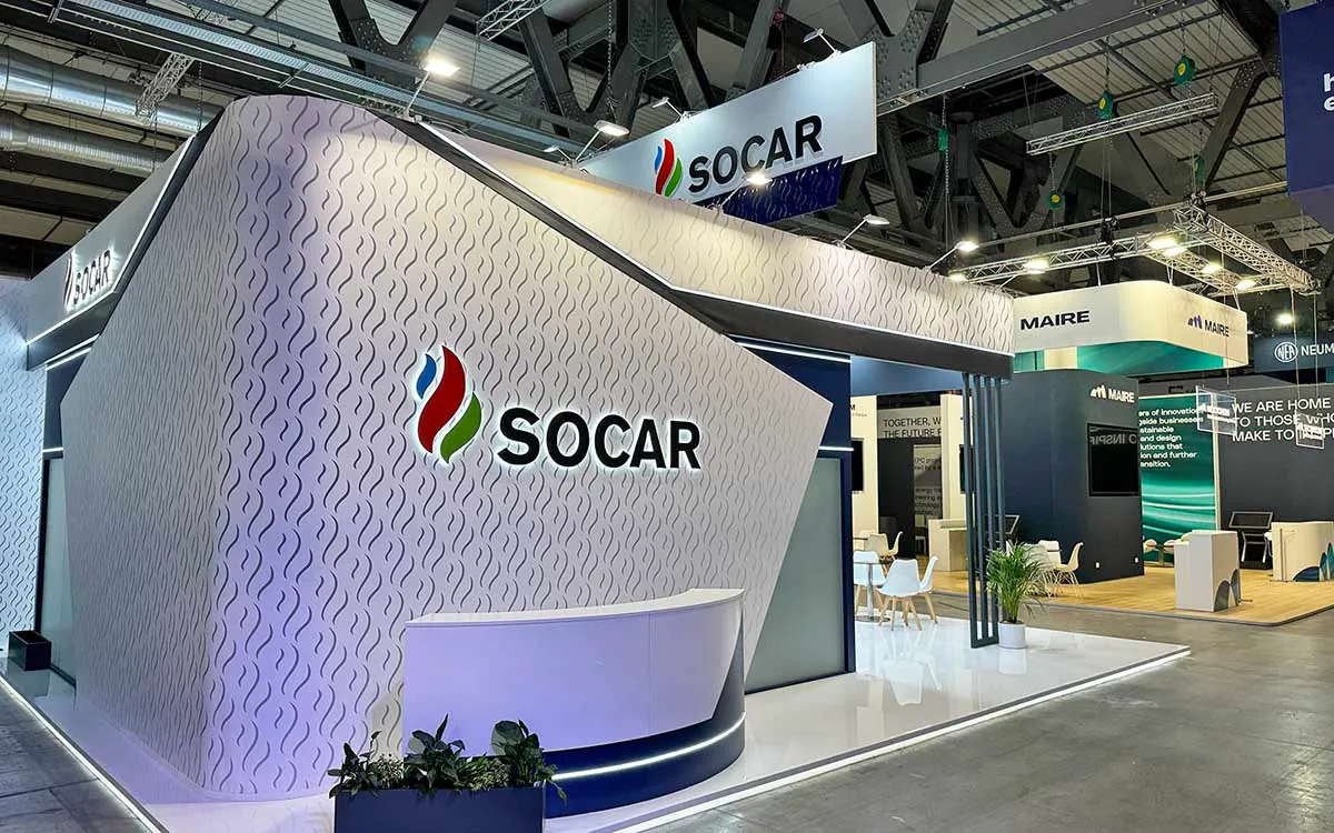 SOCAR bespoke exhibition stand at Gastech Milan